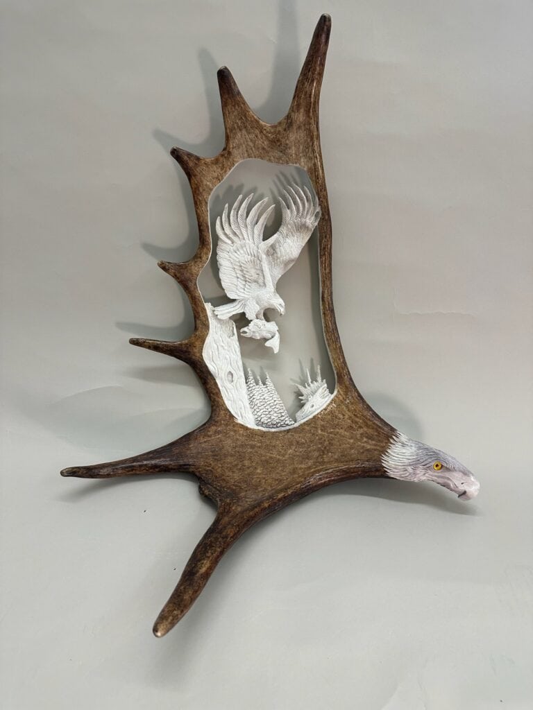 antler carving