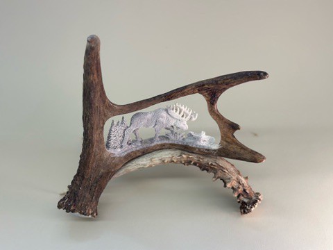 (Moose) Moose Antler Carving