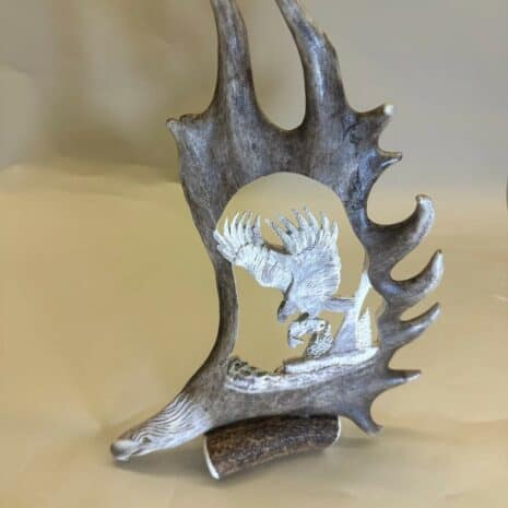 Caribou Shovel (Eagle) #antler carving #antler carvings #handcrafted antler decor #antler decor
